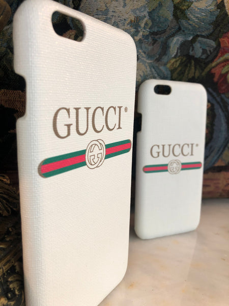 white gucci phone case