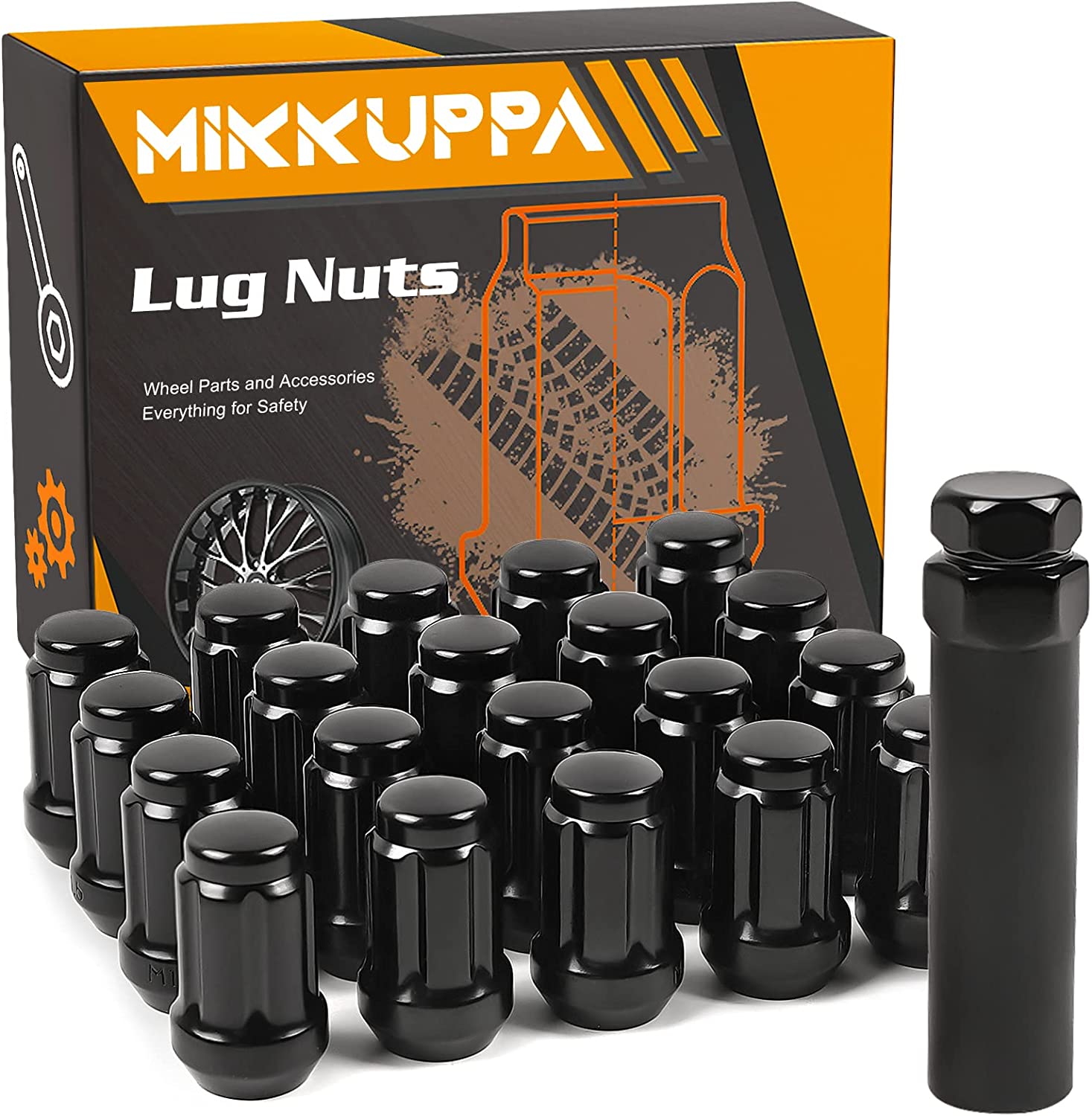 MIKKUPPA M12x1.5 Lug Nuts Replacement for 1994-2013 Chevy Impala, 19