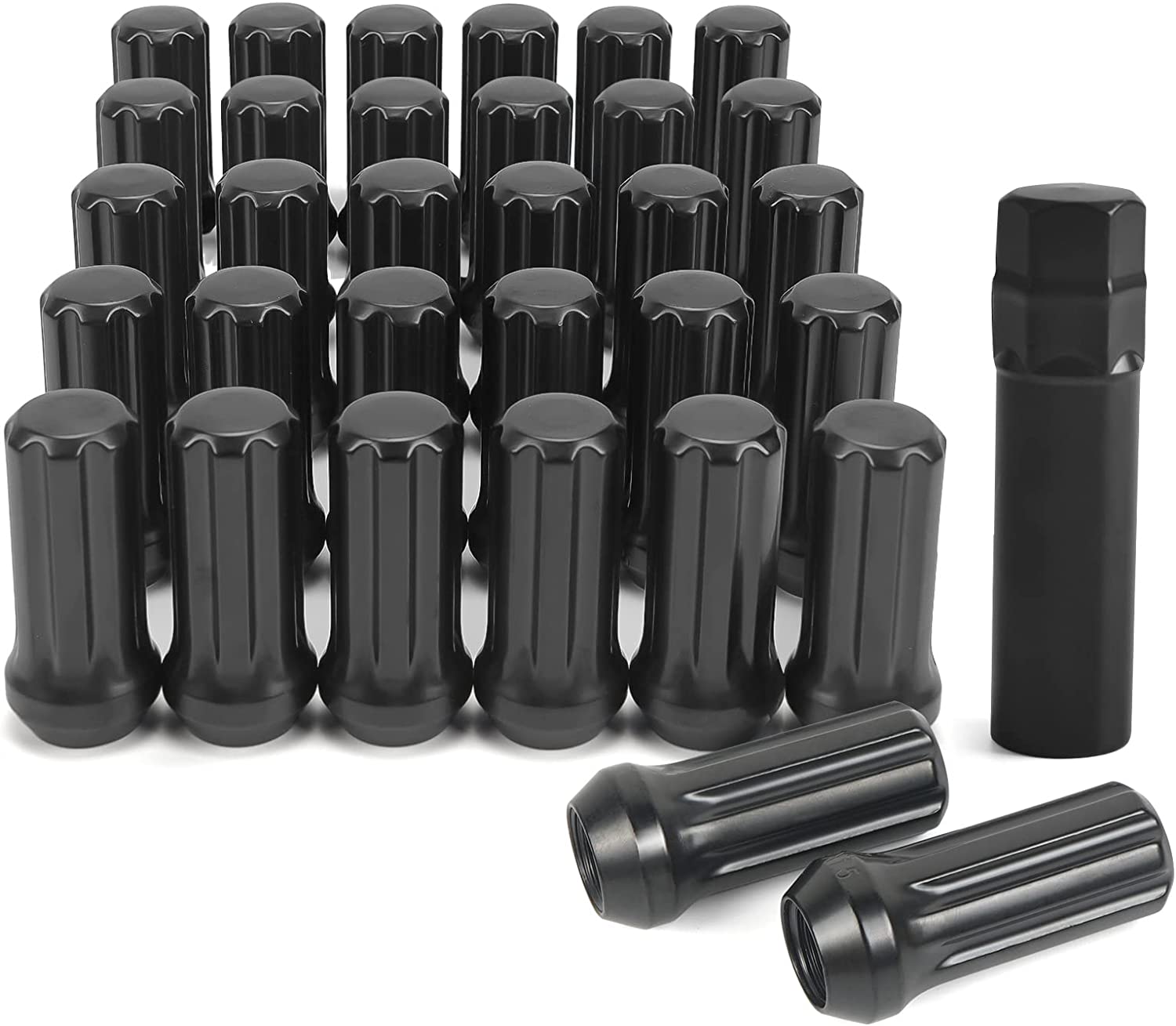 MIKKUPPA 32PCS 9/16-18 Lug Nuts 7/8" Hex, 2" Tall, 0.91" Wide Repl