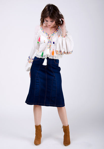 How To Style A Denim Skirt - an indigo day - Fashion Blog