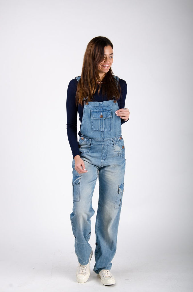 Women's Denim Dungarees with roll up leg - various colours | Shop Now ...