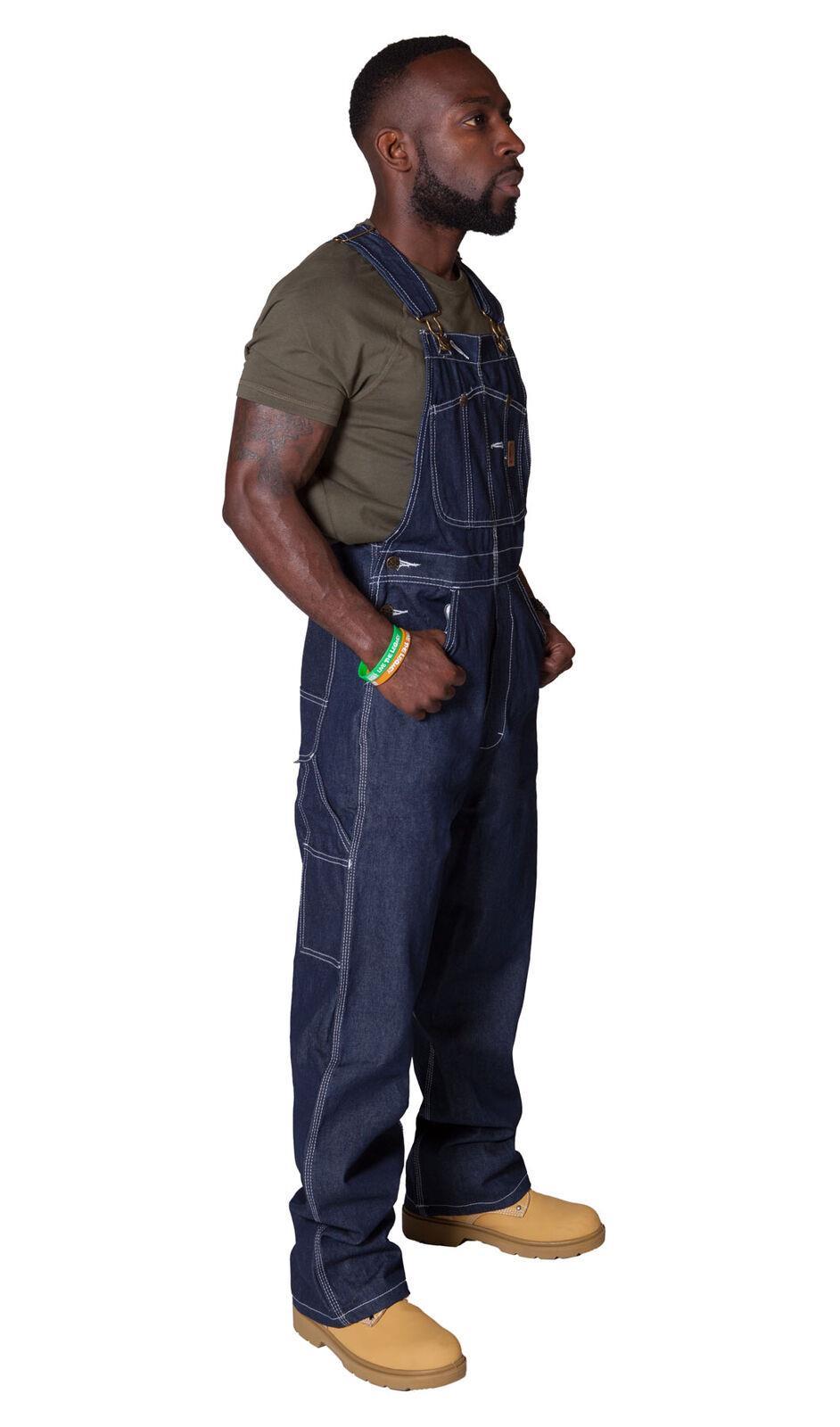 Berne American Indigo Denim Work Dungarees | Men's Workwear Overalls