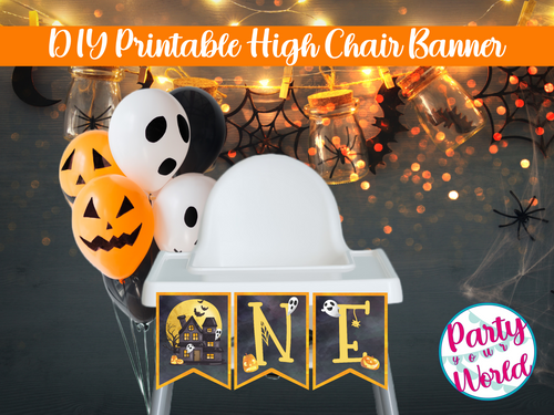 Spooky One Cake Topper, Printable Instant Download First Birthday