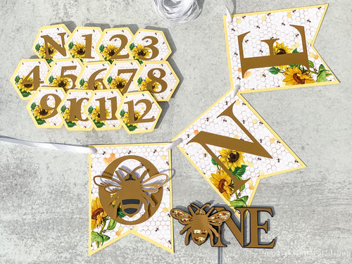Bee ONE Cake Topper, Bee Themed First Birthday Cake Topper, Bee 1st –  Party Your World