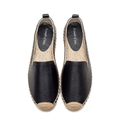 Slip On Woven Leather Loafers for Women