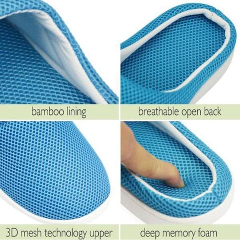 Comfy Bamboo Anti Fatigue Gel Diabetic Slippers