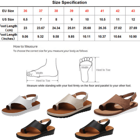 ComfyFootgear™ Bunion Corrector Sandals with Back Strap