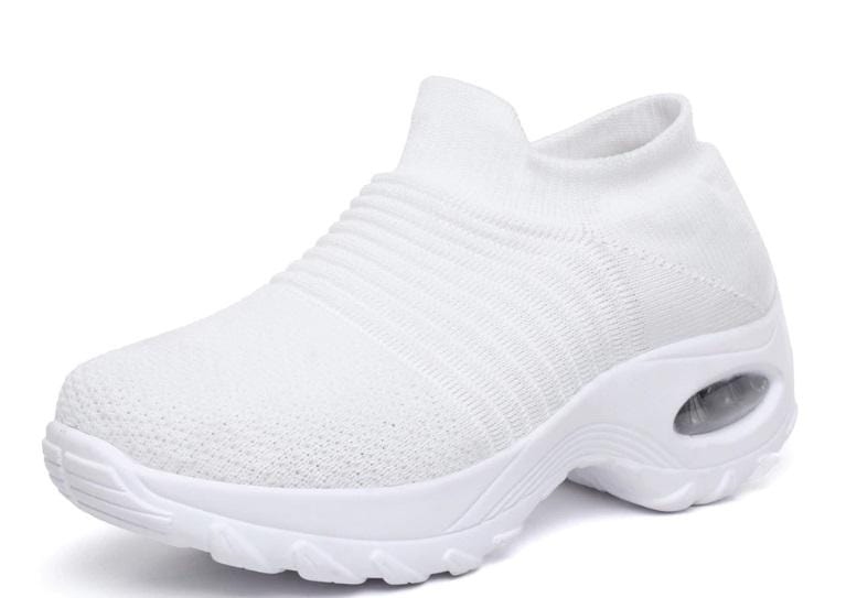 white orthopedic sneakers