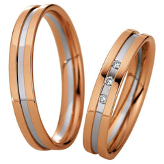 Saint Maurice Light Collection 87072-87073 Bicolor Wedding Rings - Goldy Jewelry