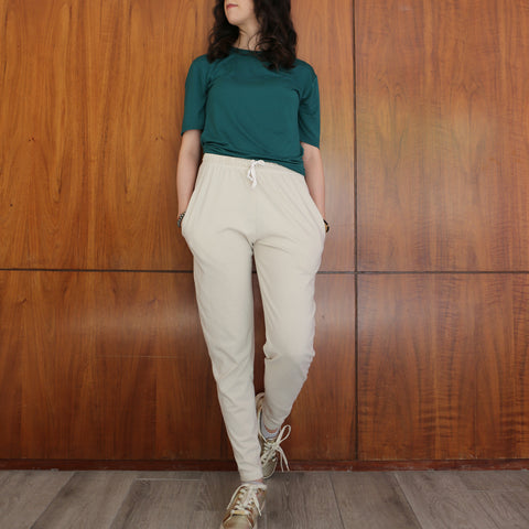 pantalon spirit beige ropa algodon mujer 