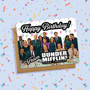 dunder mifflin computer wallpaper Greeting Card for Sale by jserazio1