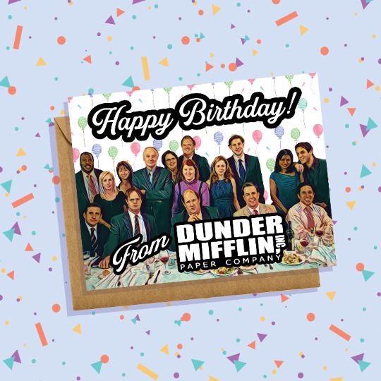 The Office (US) Birthday Card Happy Birthday From Dunder Mifflin Paper –  Madcap & Co