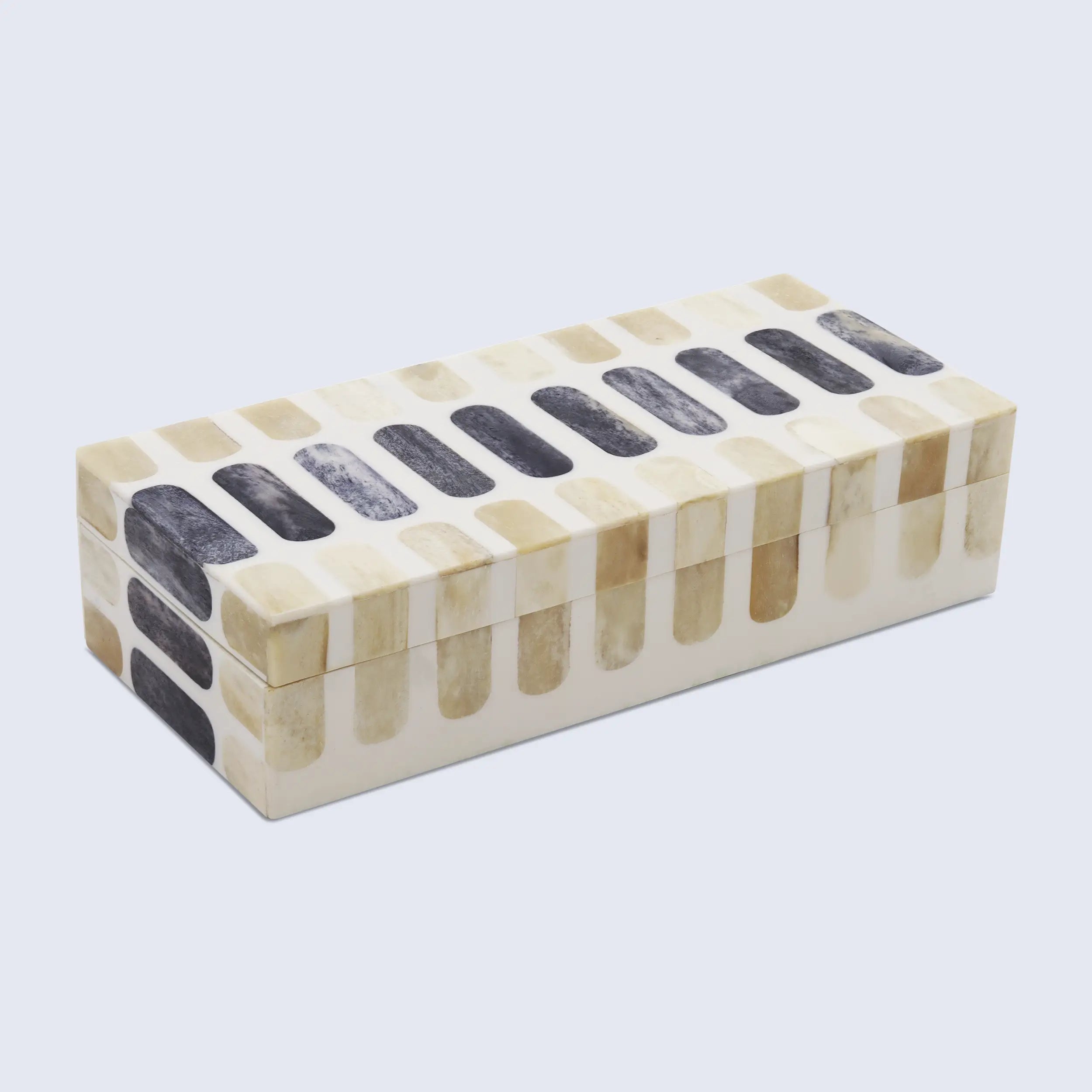 Patisserie Caramel Bone & Resin Inlay Decorative Storage Box - 7 Sizes - Image 7