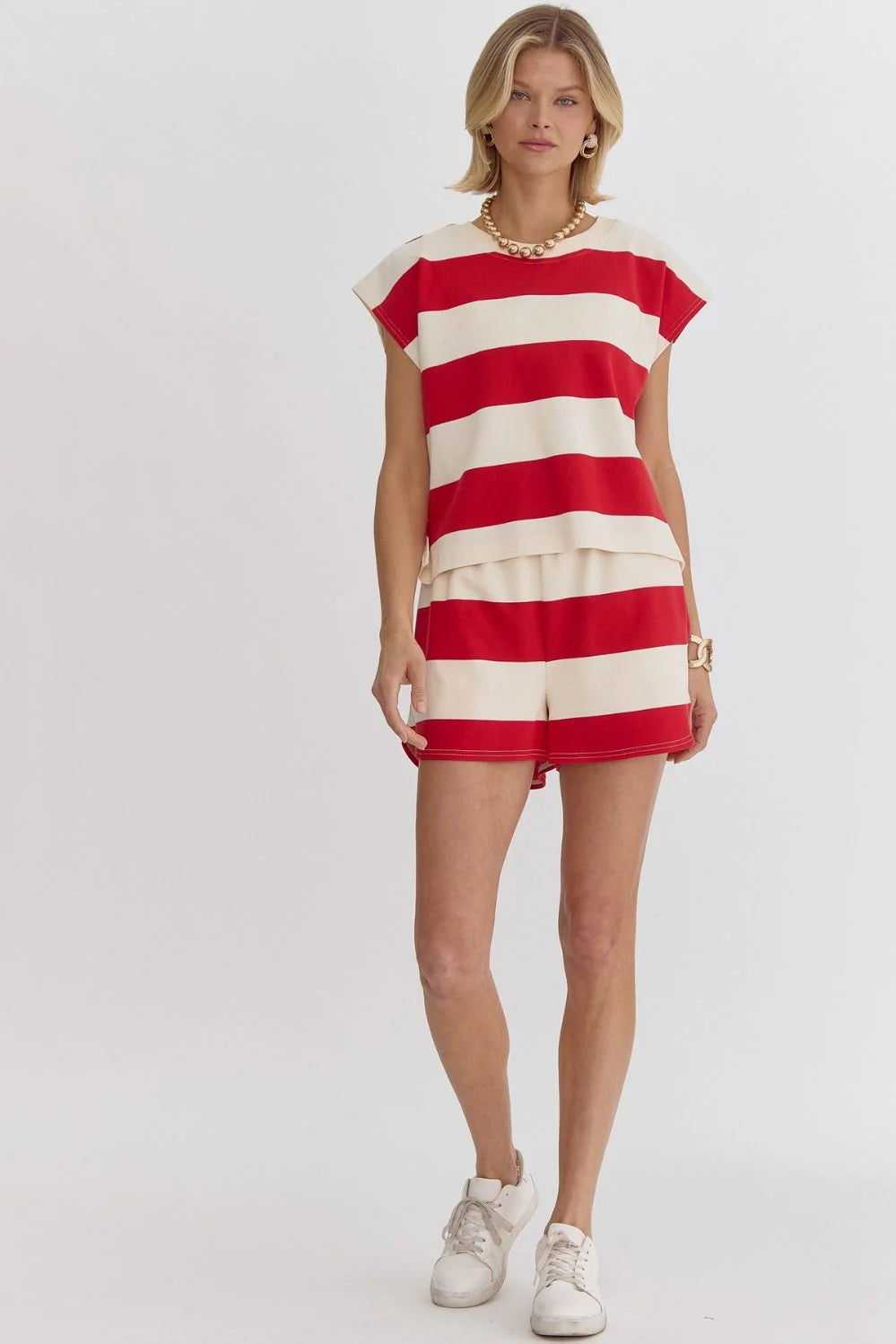 Striped Top- Red/White
