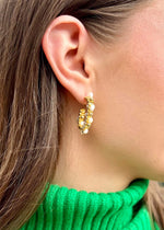 Peggy Hoops - Gold/Pearl - MerciGrace Boutique
