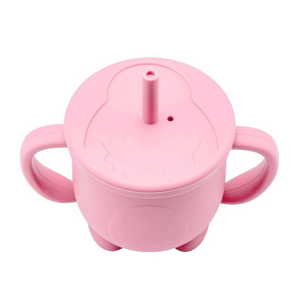 Tasse D Apprentissage Pingouin En Silicone Avec Paille Bambin Au Naturel