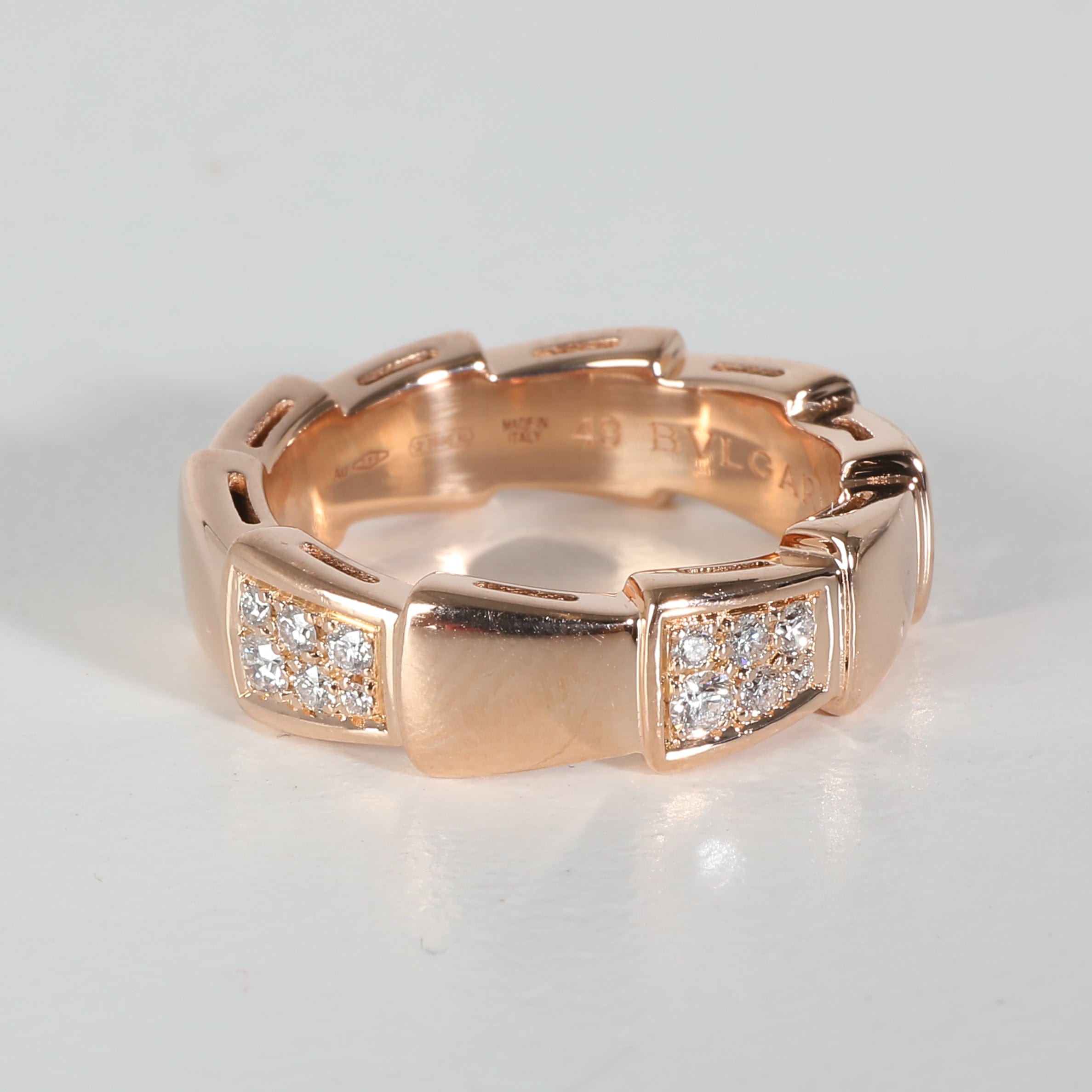 image of Serpenti Fashion Ring in 18k Rose Gold 0.34 CTW