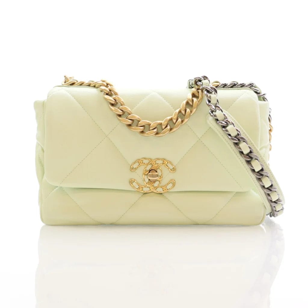 Image of Chanel 19 Flap Small 22C Vert Clair Lambskin