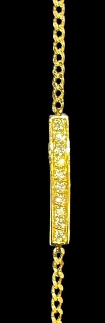 image of Yellow Gold with Bar of Diamonds bracelet 2005TY03