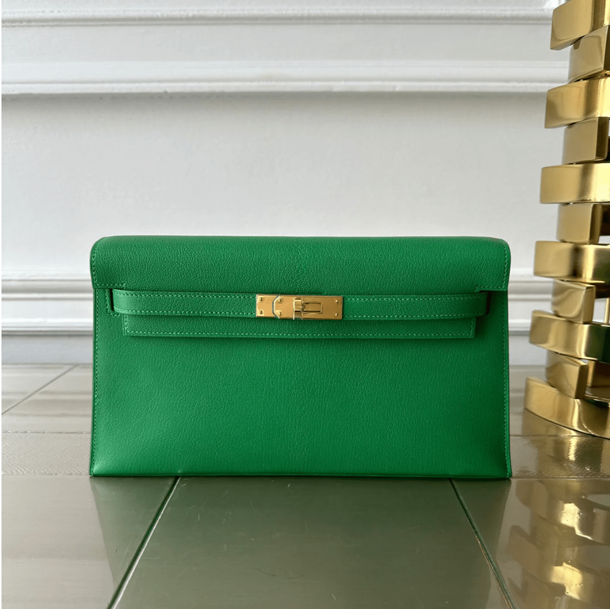 image of Hermes Kelly Elan Bamboo GHW REC1724