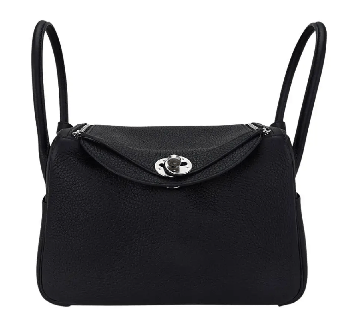 Image of Hermes Lindy 26 Black Clemence PHW #B SKCB-062825