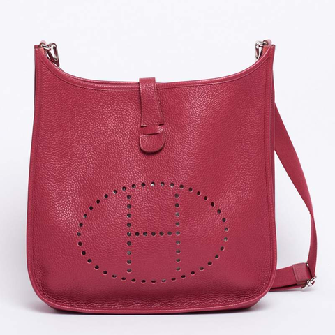 A Hermès Evelyne 33 in a raspberry colour