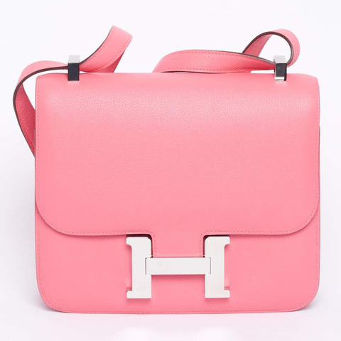 A Hermès Constance bag in Rose Azalee 