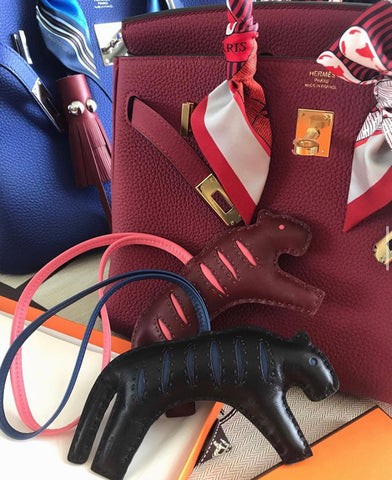 Hermes Petit H leather bag charm - ShopStyle