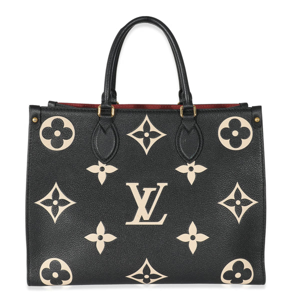 Louis Vuitton Black Grained Calfskin & White Shearling Monogram on My Side mm - Handbag | Pre-owned & Certified | used Second Hand | Unisex