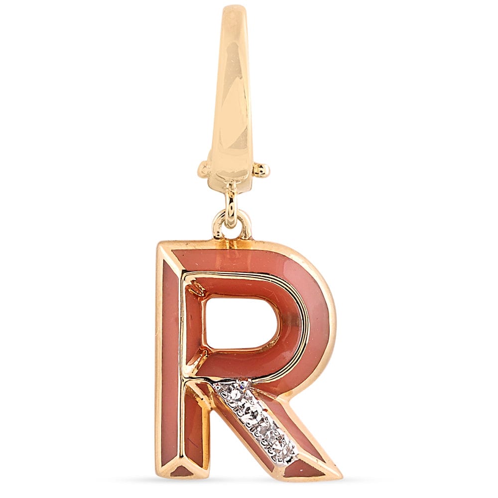 image of Ceramic Alphabet charm RDCH0031SC-R RDCH0031SC-R