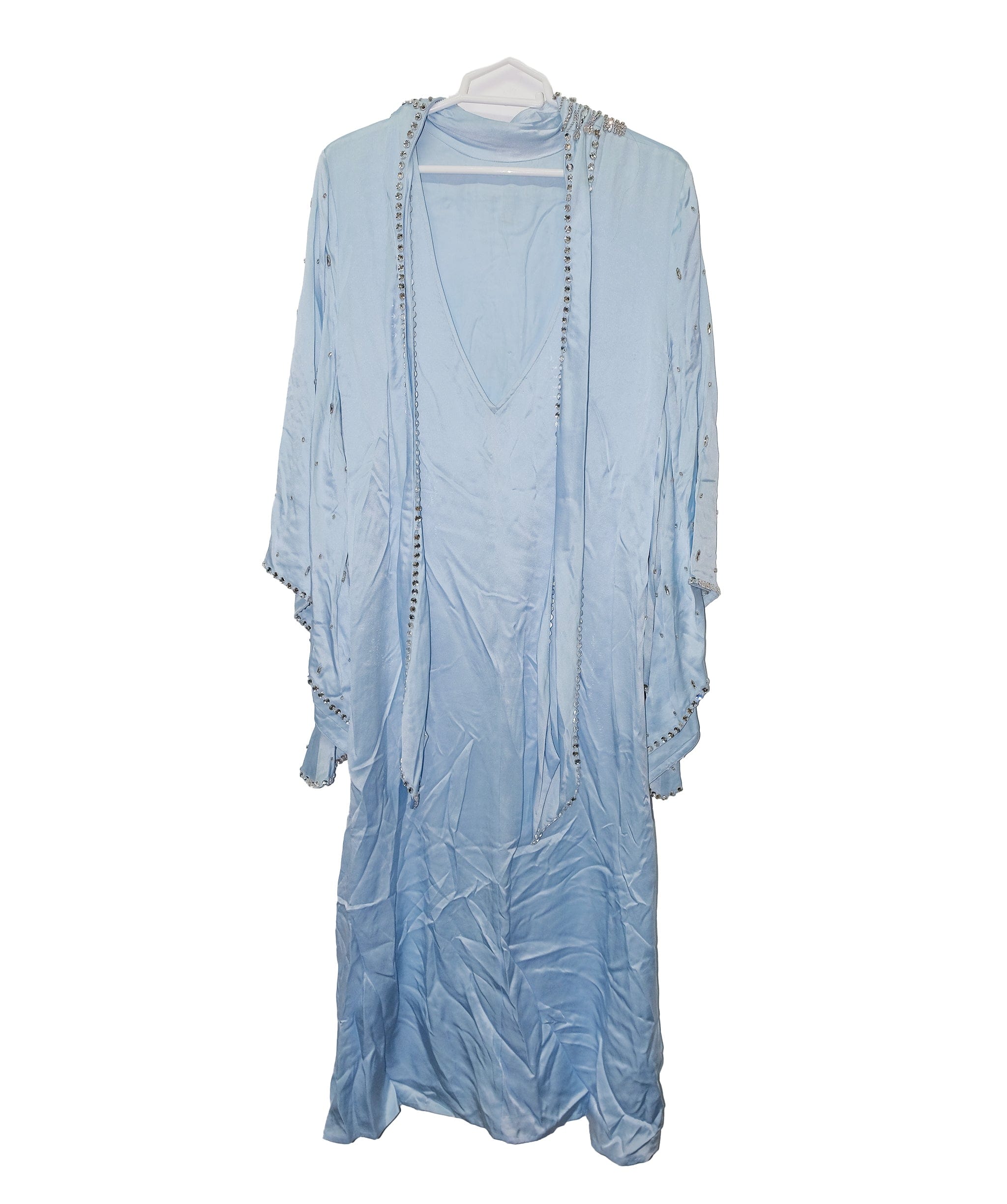 image of Ashaalia Bell Sleeve Dress Powder Blue RJC3445