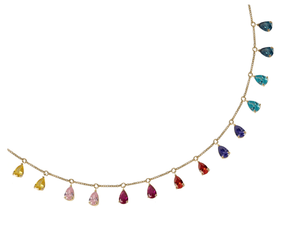 image of ARKAY RAINBOW ROCK NECKLACE (PEAR)