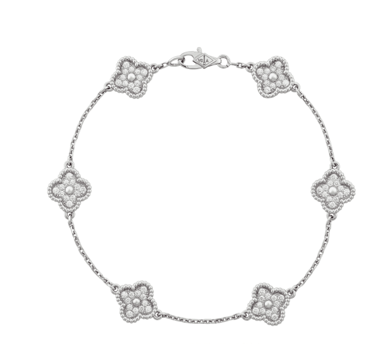 image of Van Cleef & Arpels Sweet Alhambra 6-Motif Diamond WG Bracelet SKC1733