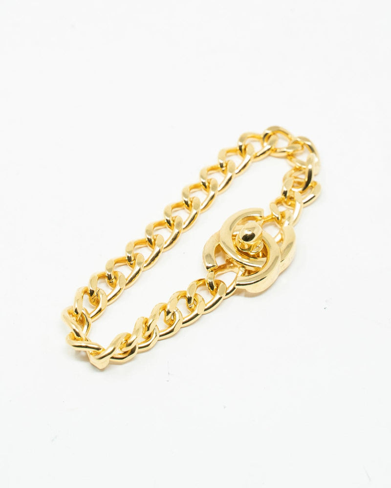 Chanel Chanel Gold Turnlock CC Chain Bracelet - AWL2445