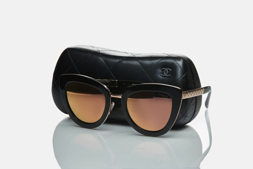 CHANEL Womens Designer Collection Miroir Sunglasses Gold 4179 C1254E   SunglassBlog