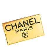 Chanel Chanel Vintage 1980s Name Plate Brooch Gold Plated ASL4171