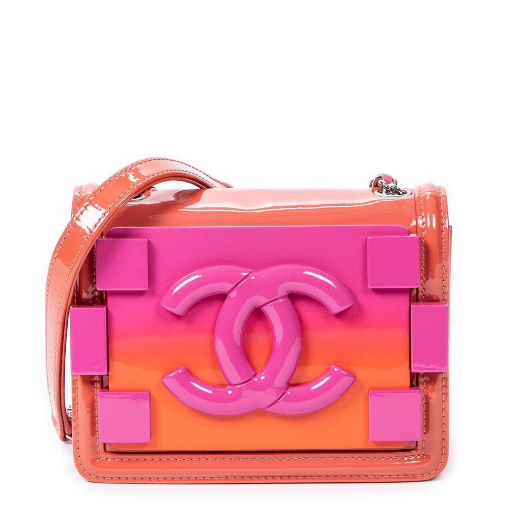Chanel Crystal  Plexiglass Boy Brick Flap Bag  Black Mini Bags Handbags   CHA712880  The RealReal