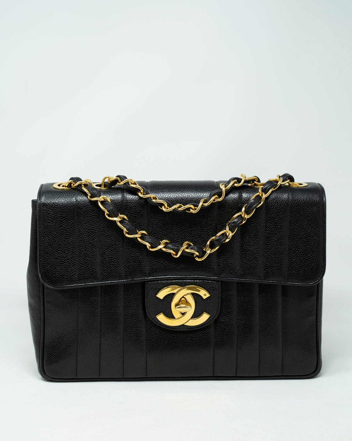 Chanel Black Caviar Mademoiselle Jumbo Flap Bag - ASL2177 – LuxuryPromise