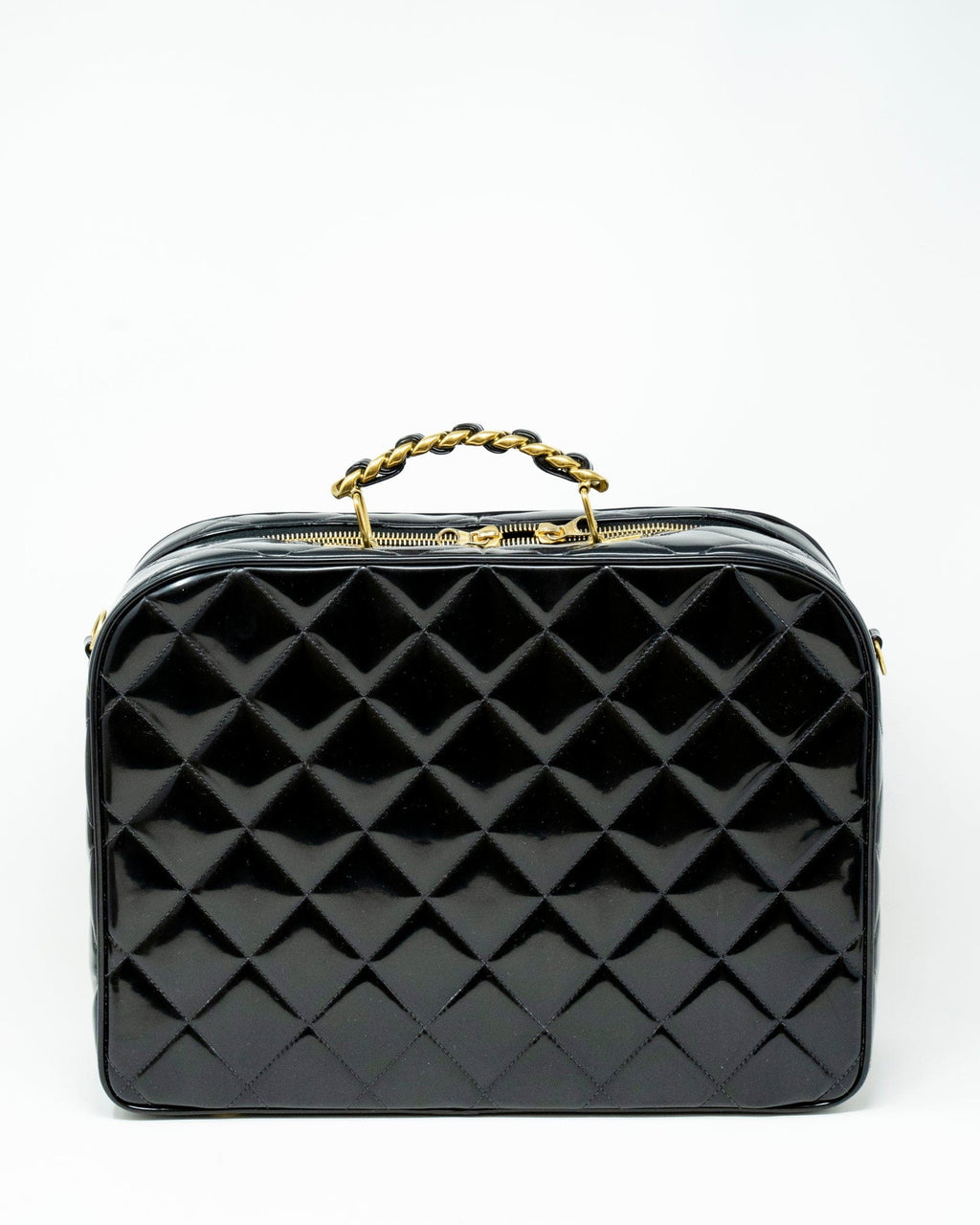 Chanel Black Patent Top Handle Lunch Box Carryall Shoulder Bag at 1stDibs  chanel  lunch box bag price chanel lunch bag chanel lunch box style bag
