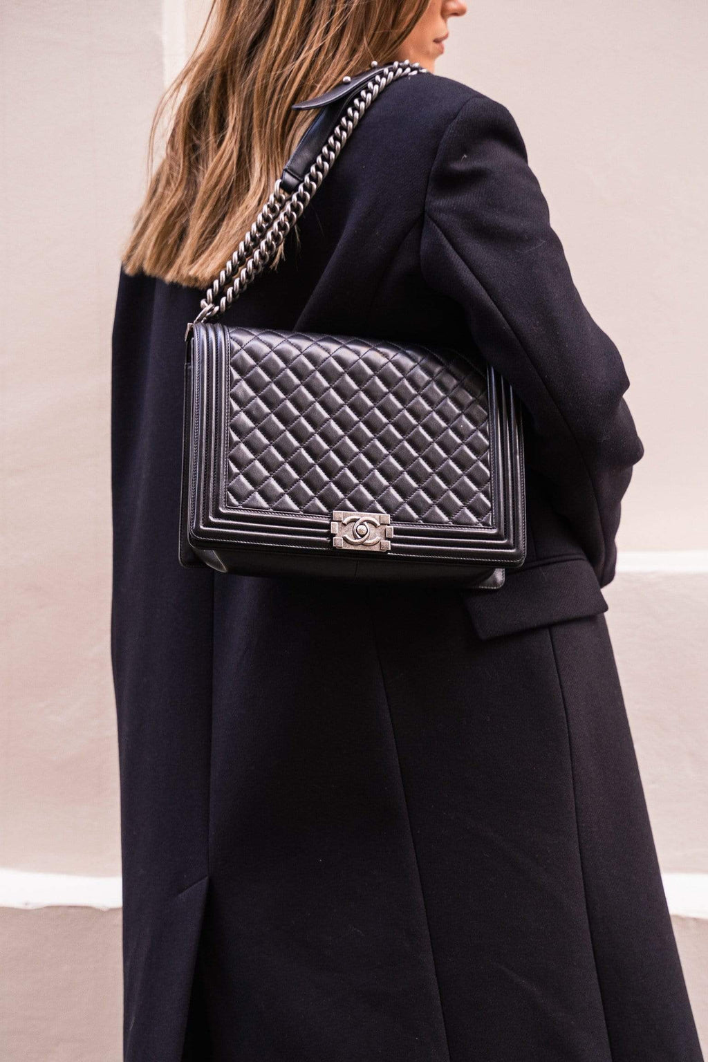 Túi Chanel 19 Flap Bag Large đen da cừu khóa bạc best quality 30cm