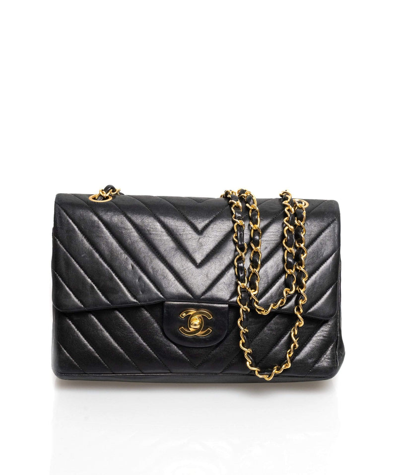 CHANEL Small Chevron Classic Double Flap Bag in 19C Barbie Pink Lambskin   Dearluxe