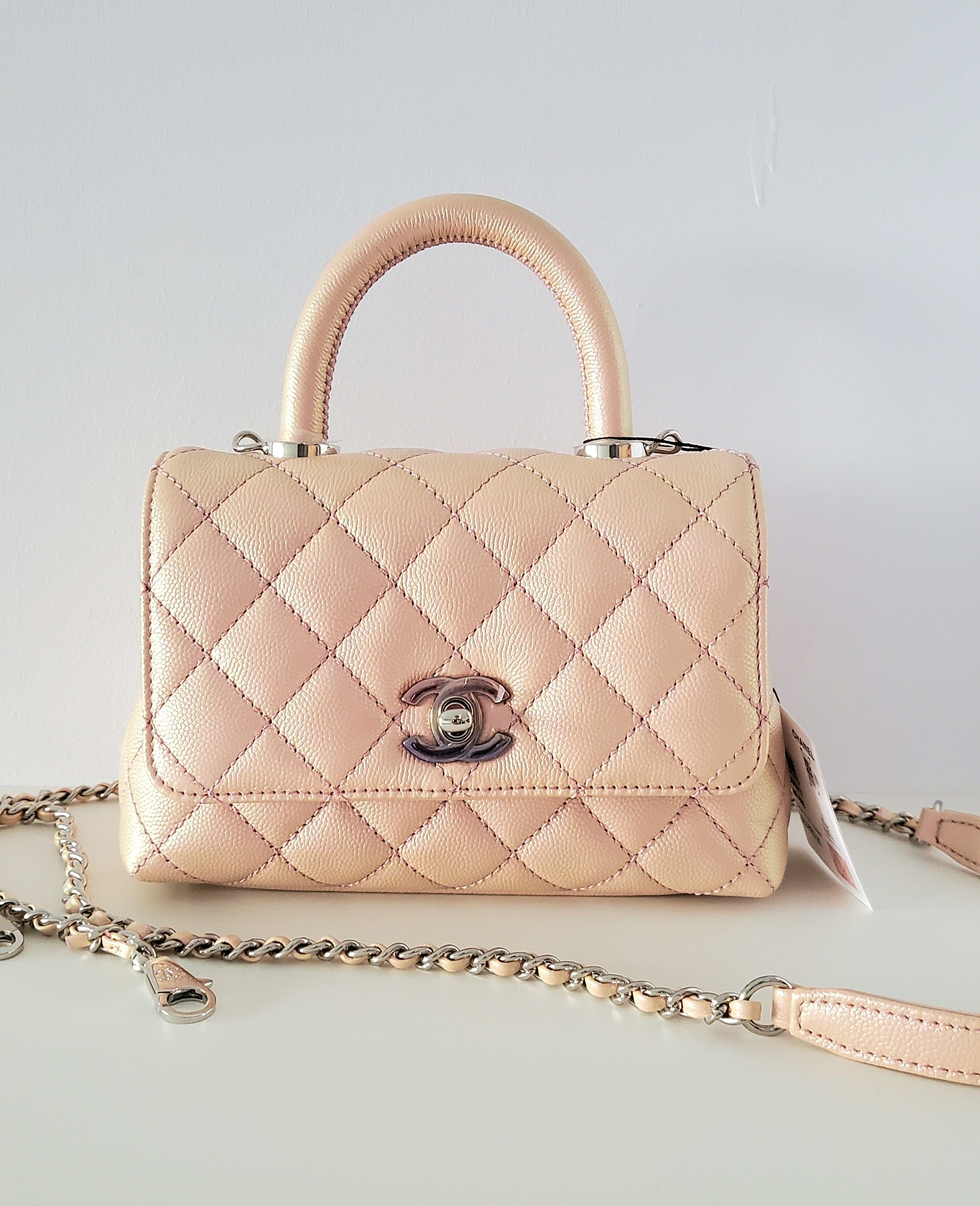 Chanel Iridescent Pink Mini Coco Handle SYC1016 – LuxuryPromise