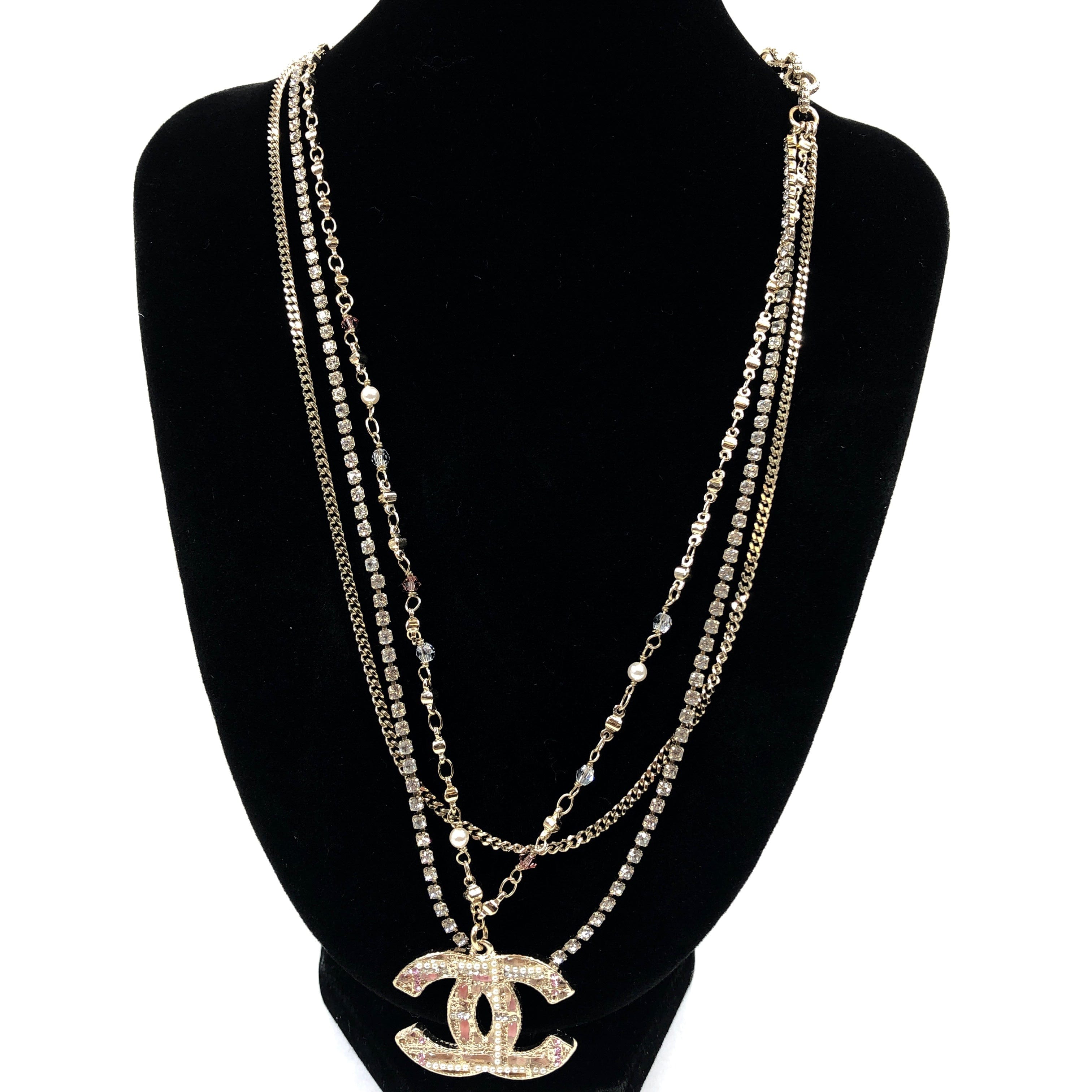Chanel Champagne Gold Layered Necklace PXL2486 – LuxuryPromise