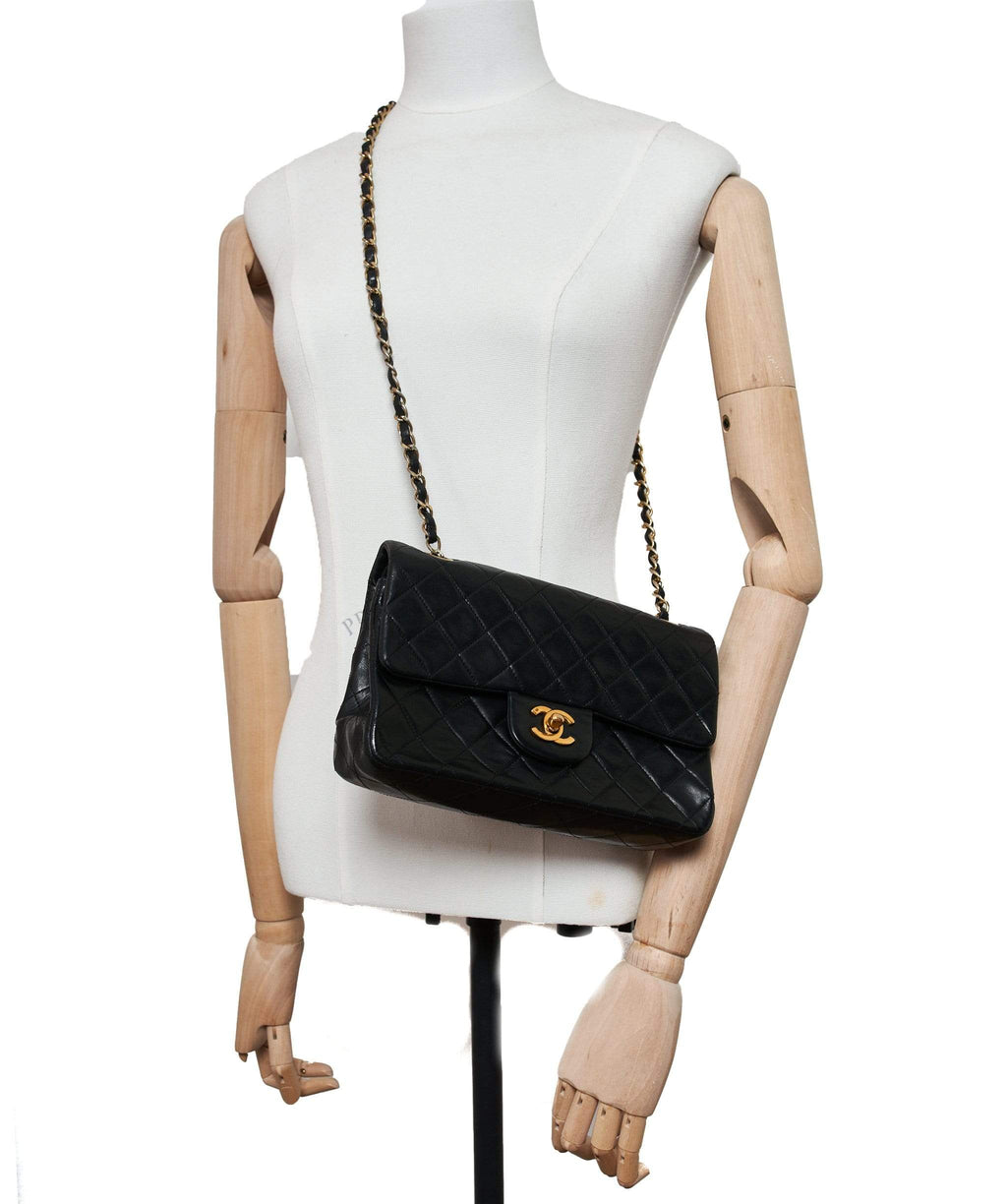 chanel matelasse double chain shoulder bag