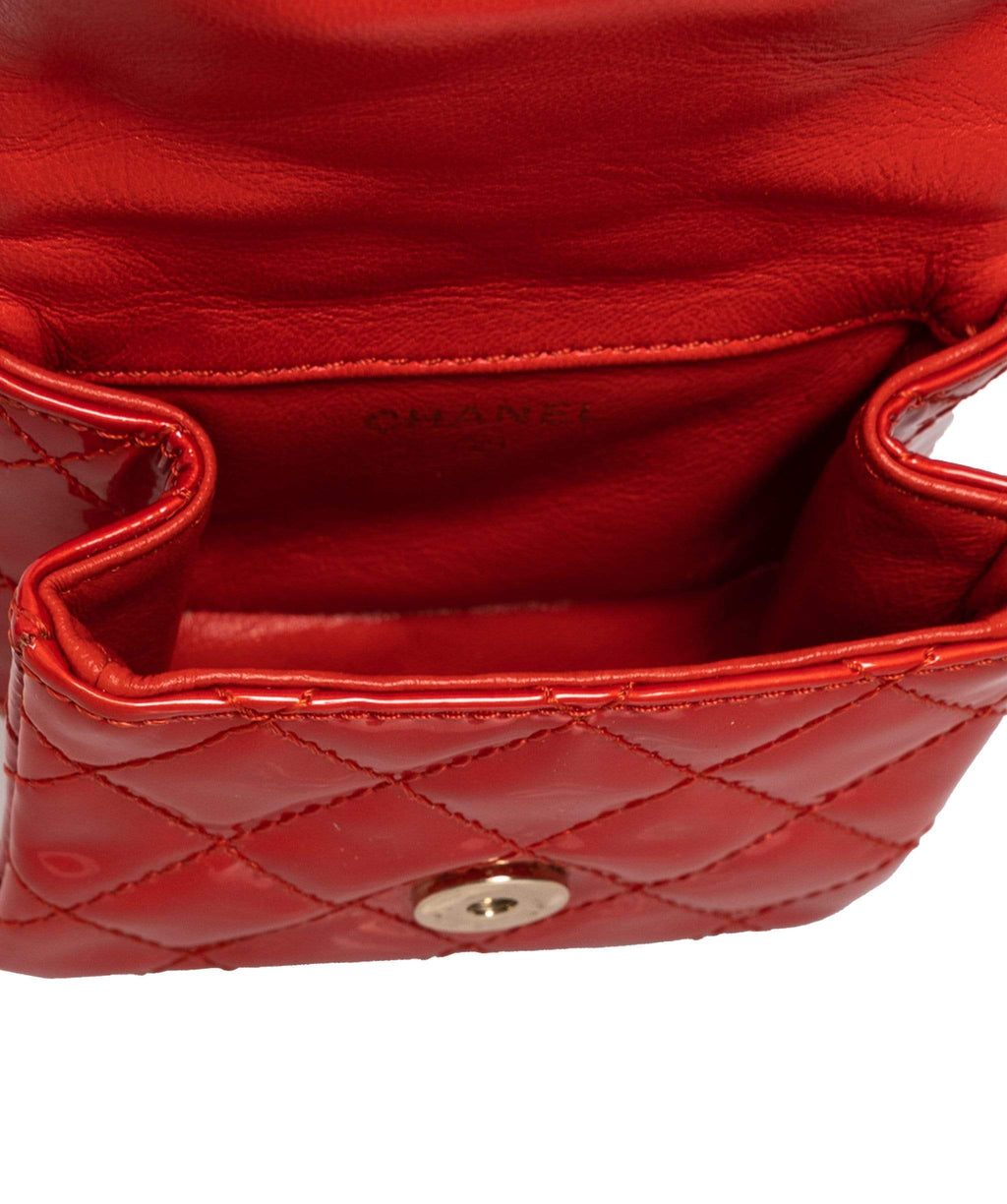 Chanel Vintage Micro Ankle Bag Red Patent GHW - ASL1663 – LuxuryPromise