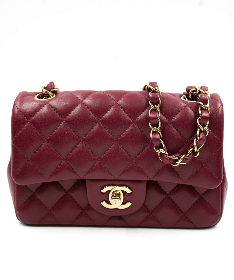 Chanel MINI FLAP BAG - BURGUNDY - AWL3923 – LuxuryPromise