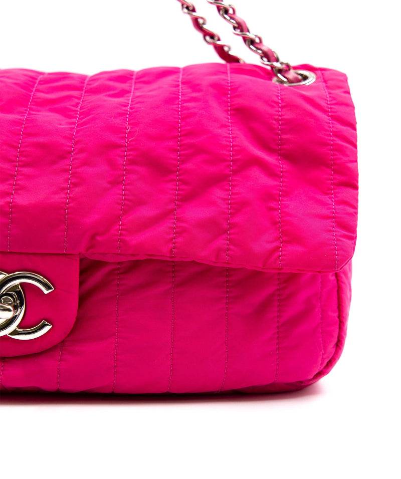 Chanel Hot Pink Mini Classic Flap Bag In Lambskin With Silver Hardware   islamiyyatcom