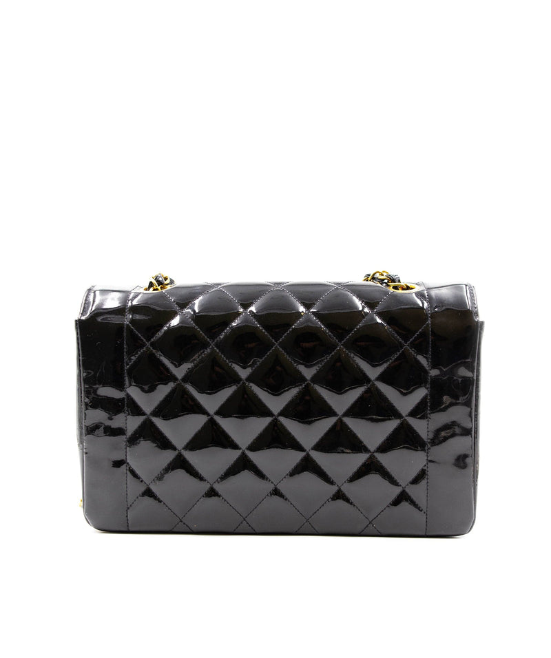 Super Rare Chanel Diana Bag in Black Patent ASL3937 – LuxuryPromise