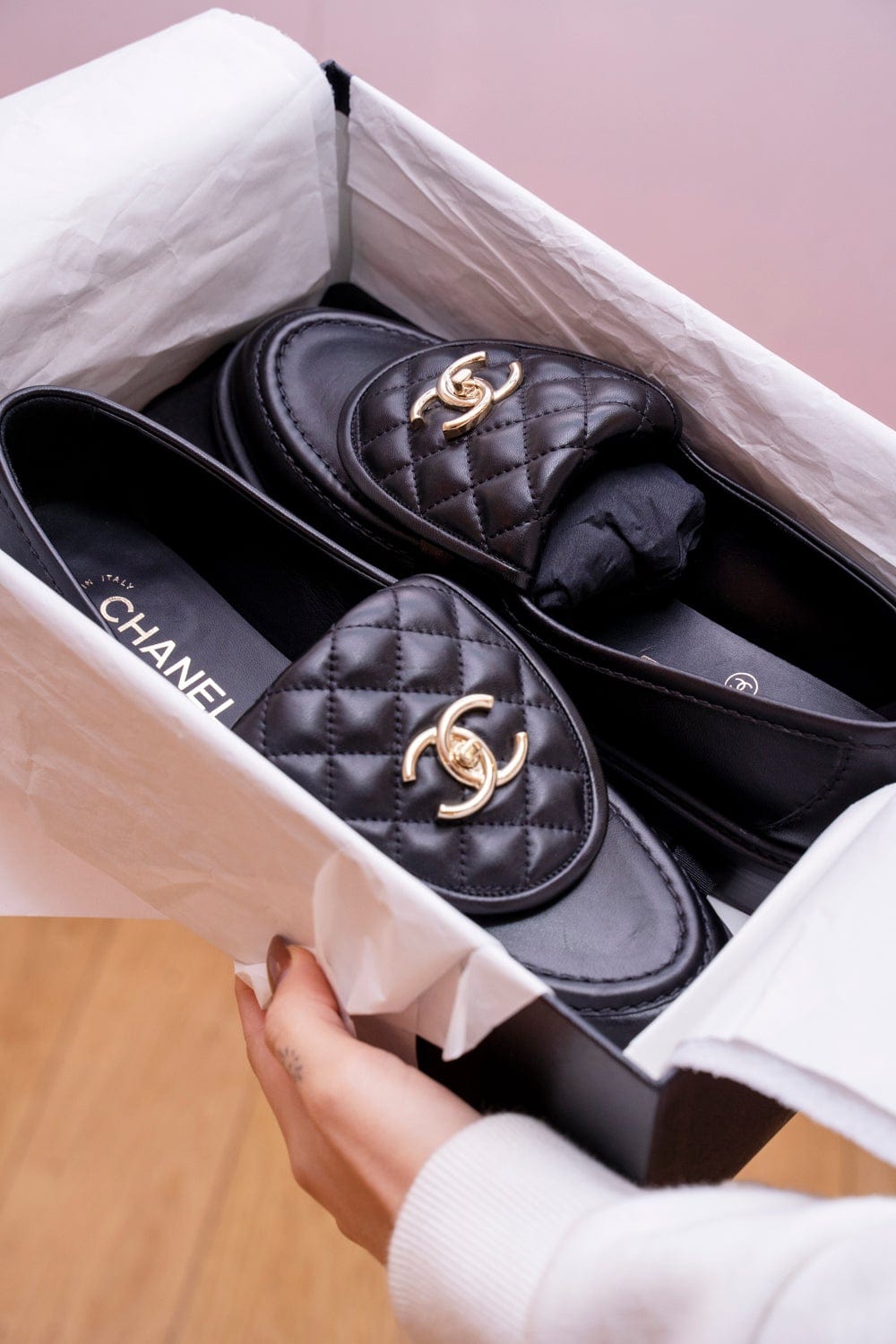 Chanel Black Lambskin CC Turnlock Quilted Loafers GHW - AGL1613 ...