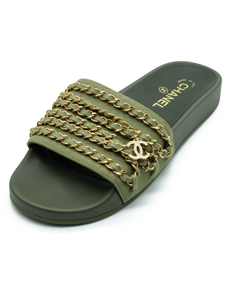 chanel green slides